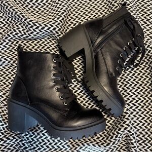 Torrid | Lace Up Lug Sole Boots